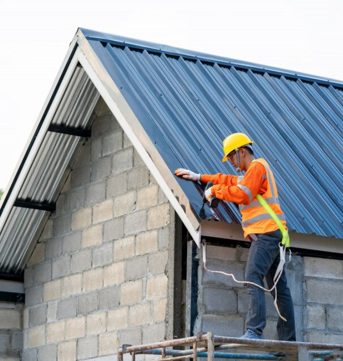 metal roofing on a house